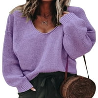 Paille žene džemper na vrhu Ležerne prilike dugih rukava Jumper Jesen zimski obični labavi bager-bluze za dame