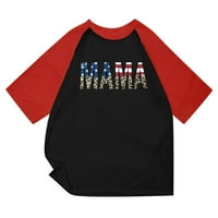 CLLIOS 4. srpnja Košulje za muškarce Patriotska američka zastava Print Tes atletski posadni vrat TOP