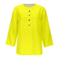 Žene ljetne vrhove modni casual rukav gumb majica za majicu Torp bluza Bohemain plus majica veličine