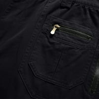 Teretne hlače za muškarce Purcolt Plus size Solid casual modne gumb-zip multi-džepne ravne pantalone