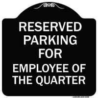 Znak serije dizajnera prijave - parking rezerviran za zaposlenog u četvrtini