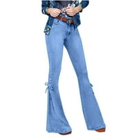 Teretne pantalone za žene na čišćenju moda Ženska struka Labavi džep čipke pantalone rastezanje hlača
