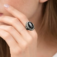 Bacc pribor Drop Lover Hollow Fashion Diamond puni prsten za prstene u obliku vode prstenovi crne 6