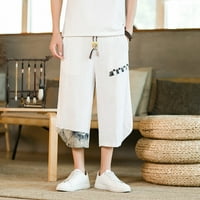 Muški kratke hlače Ležerne prilike pune terete kratke šorc sa džepovima bijeli XL