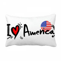Ljubav Amerika Rečja zastava Ljubav Srce Ilustracija Bacanje Jastuk Lumbalni umetak za jastuk Poklopac Kućni ukras