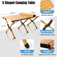 Sklopivi kamp stol, lagani roll-up stol aluminijski piknik Tabela sa jednostavnom torbom za nošenje