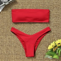 Zrbywb Moda Ženski kupaći kostimi Žene Bikini High Struk temmska kontrola dva kupaće kostimi