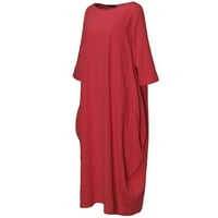SHPWFBE džemper haljina za žene Crvene haljine za žene pletenje V izrez patentni zatvarač dugih rukava