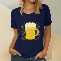 ZODGGU OKTOBERFEST OSNOVNI TEES ZA ŽENE TRENDANI ODMORA Žene kratkih rukava piva Grafička bluza Ljetni