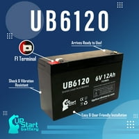 Kompatibilan Zeus PC12-6T baterija - Zamjena UB univerzalna brtvena olovna kiselina - uključuje dva