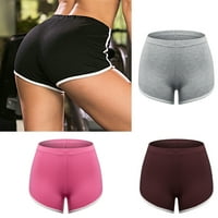 Trčanje atletske kratke hlače Yoga kratke hlače Žene teretane Plesne vježbe kratke hlače, crna, 3xl