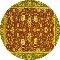 Ahgly Company u zatvorenom okruglu Orijentalno žute moderne prostirke, 6 'okruglica
