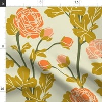 Retro cvjetni mod vintage modernog cvijeća Sl. Napušta ruže kašikom