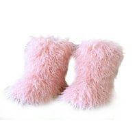 Bellella Women MID CALF čizme plišane zimske tople cipele krznene nejasne sniježne čizme lagane casual unutarnje vanjske ružičaste 6,5
