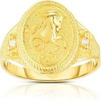 Floreo 10k žuti zlatni astrologija horoskop Zodijak znak ZODIAC, veličine 5-10