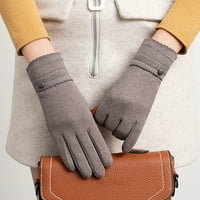 Zimske rukavice Decko dekor punog poklopca valastih rukava elegantna stila tanke ženske rukavice za