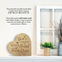 Životni prekretnice Drveni srčani blok znakovi za Christian Home Decorate