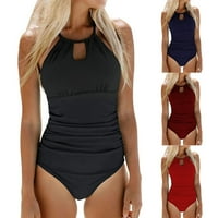 CUTOOUT HOWSKI CUTOOUT HAURTING kupaći kostim Ženska puna boja koja pokriva trbuh i remen bez leđa Bikini