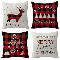 Božićni jastuk Cover Xmas jastuk za božićne ukrase set vintage line Santa jastuk za kućni ukrasi 45 * A4