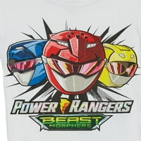 Power Rangers Graphic Hoodie, Majica i Jogger Dukset, 3-komadni spoljni salat za paket set-dečaka 4-20