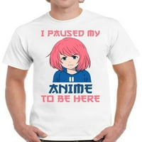 Zastao moj anime da budem ovdje majica za muškarce - s L XL 2XL 3XL 4xL 5xL grafički tee - Humor anime