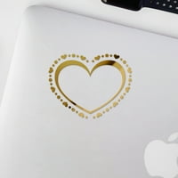 Prozirne naljepnice naljepnica od arrow Hearts Frames Premium vodootporne vinilne naljepnice za laptop