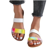 AMLBB Ljetne sandale za žene ravne cipele Dame Beach Sandales Ljeto Neklizajuće kauzalne papuče Ženske ravne sandale