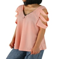 Gwiyeopda Women Hladno ramena dugačka majica Dame patentni patentni tunik TUNIC TOP bluza plus veličina