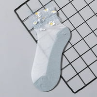 Laylayray čarape za kompresiju žena za žene koje prozračne čarape modne cvjetne mrežice patchwork ljetne