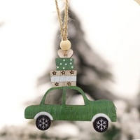 Aowvw Drveni viseći božićno stablo kabine Canti Car Ornament Xmas Party Domac Decor