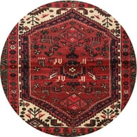 Ahgly Company u zatvorenom okruglom tradicionalnom crvenkastom smeđim perzijskim prostirkama, 4 '