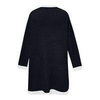 Outfmvch džemperi za žene Ležerne prilike sa punim bojama Loševi džepovi s dugim dukserom Cardigan kaput Ženske zbojene padne odjeću za žene