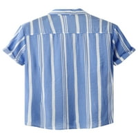 Rejlun muns vrhovi trake s majicom spušta majica casual bluza Redovna fit za odmor ljetne košulje plave