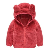 Gersome Toddler Baby Girl Boy Fleece jakna sa kapuljačom s kapuljačom za dojenčad Slatka medvjeda učvršćiva ur ur snijeg zimsko zimsko zgušnjavanje hladnih kaputa od polje zimske odjeće