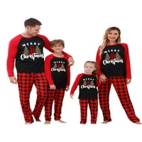 Porodica podudaranje božićne pidžame set Holiday Slatka jelena tiskana odjeća Xmas pjs set za parove