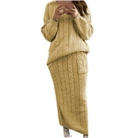 Duga džemper haljina za žene modni ispis kapuljač kapuljača, dugih rukava, ležerne duksere vrhove žute