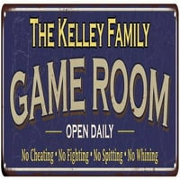 Kelley Family Blue Game Game Metal Sign 106180037414