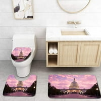 GRAĐEVINSKI ZGRADNJA Sunset Washington DC kupatilo za kupatilo za kupac Contour Mat i toaletni poklopac