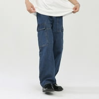 Ravna odjeća Jeans High Street Retro Multi Pocket dugme sa starim širokim pantalonama za noge