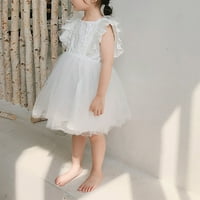 Nove ljetne modne mrežice bez rukava na princezu korejskih stila Little Girls Haljines Sweet Mesh party