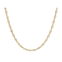 Ogrlica lančanog lanca za žene vječnost zlata u 14KT žuto zlato, 18