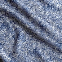 Siamoi cvjetna tiskana, tkanina pamuka od dvorišta - šivajući diy rasteznuta tkanina široka torbabri za šešire, kapute, rukavice, deke-plave