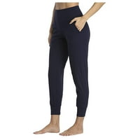 Aurouralne crne joge hlače ženske rastezanje joge gamaše fitness trčanje teretane Sportska dužina Aktivne hlače