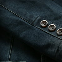 Muška casual varsity jakna modni kaput dugme za slobodno vrijeme ugodno pamučno kaubojski kaput džep