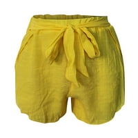 Akiihool ženske kratke hlače ženske plus veličine meko pletene Bermuda kratka povlačenja elastičnog
