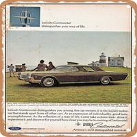 Metalni znak - Lincoln Continental Coupe Vintage ad - Vintage Rusty Look