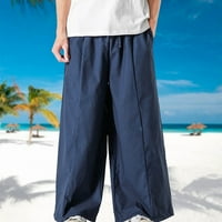 Ketyyh-Chn Big i visoke hlače Ležerne prilike Sport Workout pantalone sa džepovima Mornarice, L