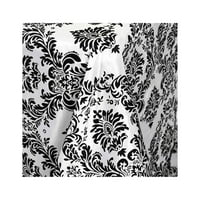 Neoskon crno-bijelo pravokutna damask pantala za stolnjak za stolnjak za stolni posteljina vjenčani