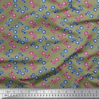 Soimoi viskoza šifon tkanina točka, plava i ružičasta cvjetna cvjetna tiskana šiva šibice tkanina