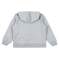 Renvena devojke casual sa kapuljačnim skakačima pulover duksev dugih rukava sa džepom 3- Grey 5-6